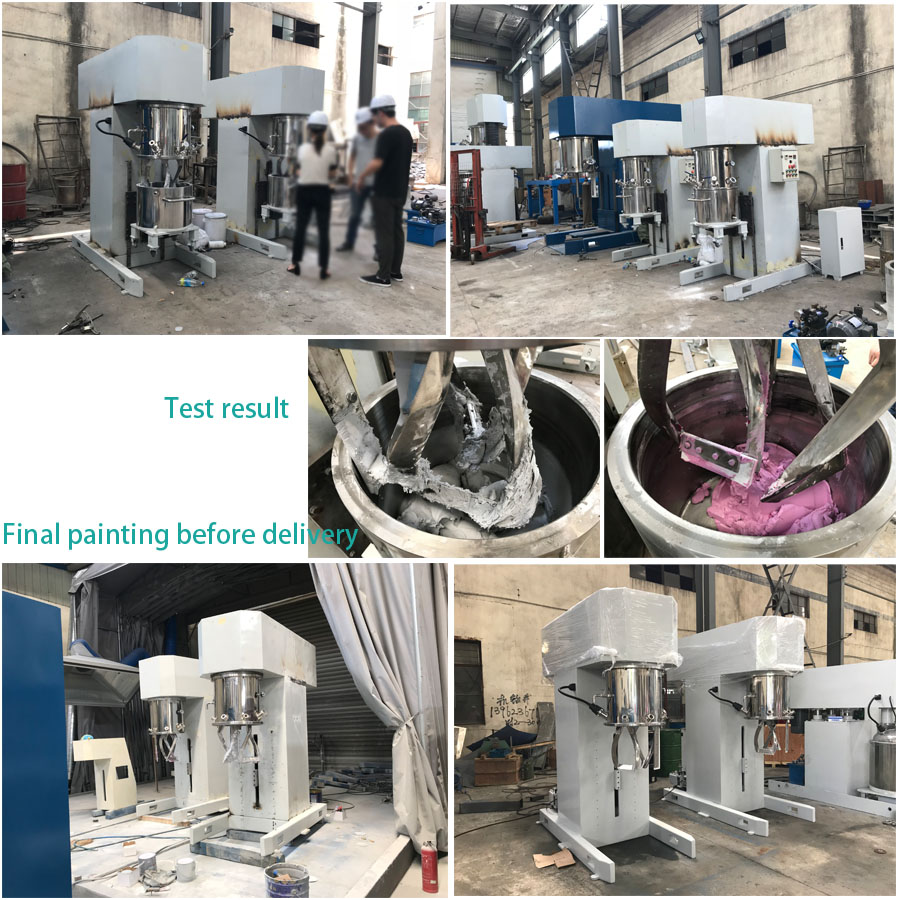 20180813 公司新闻 Customer does experiment in our factory during their planetary mixer is production-内页图